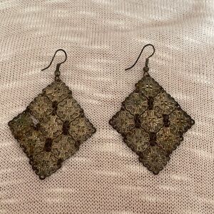 Gold Antique Look Flexible Earrings